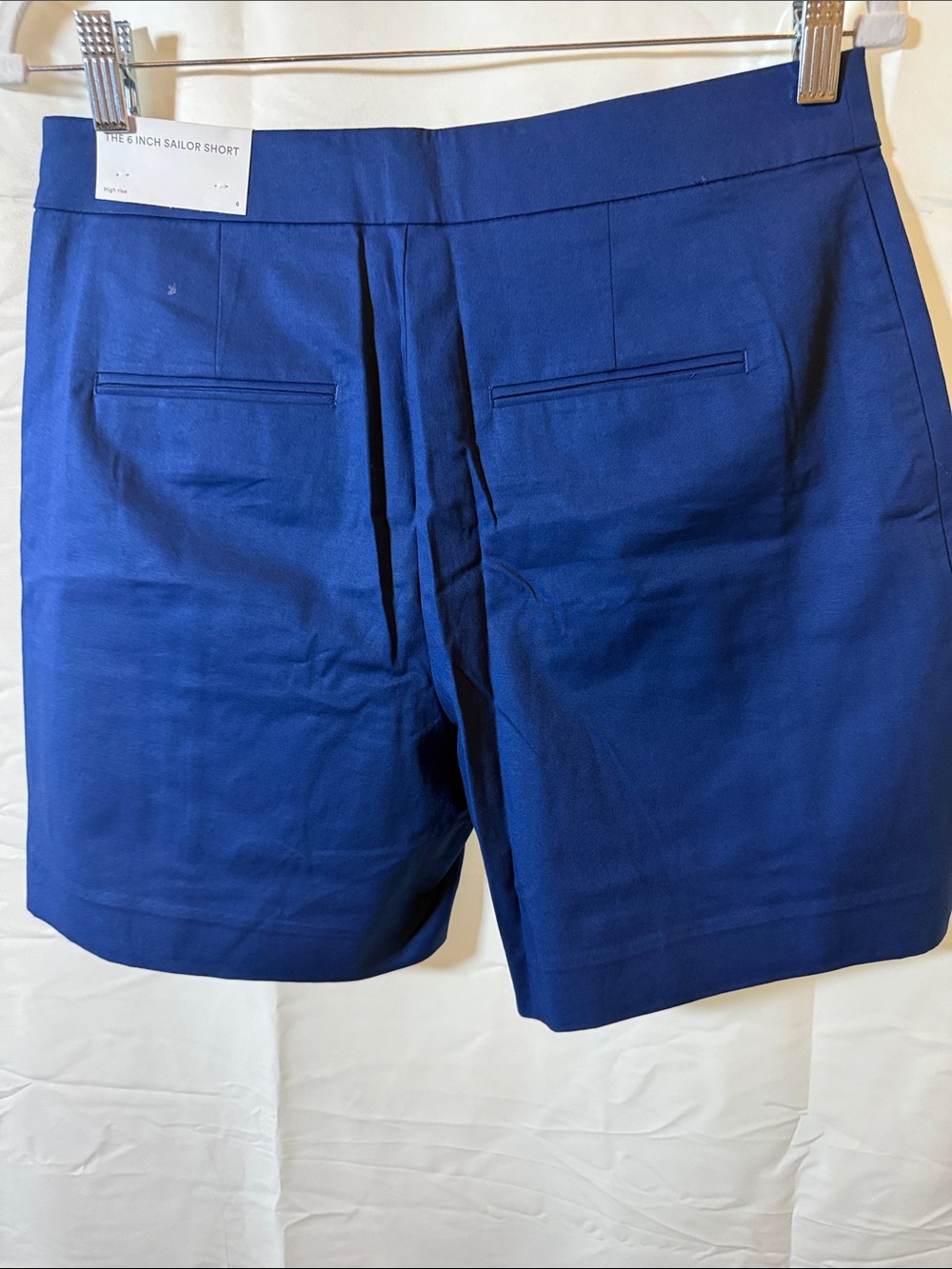 Ann Taylor Factory Royal Blue High-Rise Button Front Shorts - Picture 5 of 5